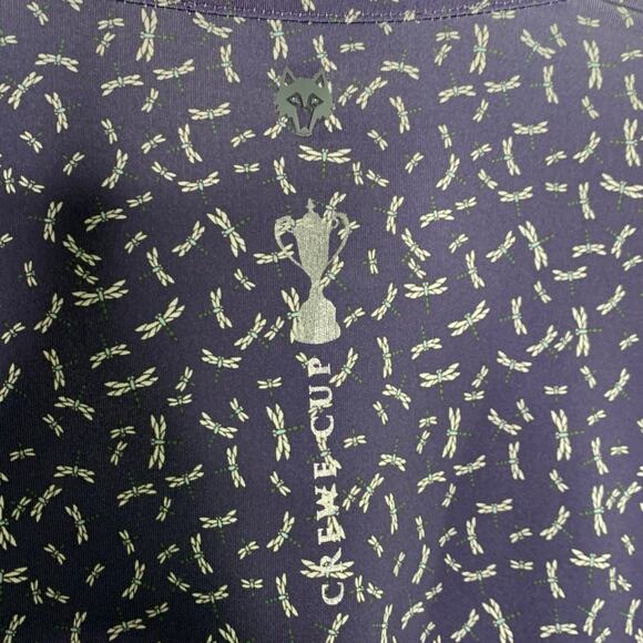 Greyson M Dragonfly Printed Polo Blue Performance Golf Sport Active - Picture 6 of 9